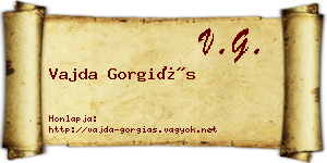 Vajda Gorgiás névjegykártya
